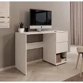 Meubella - Bureau Brussel - Wit - 115 cm