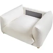 Beliani LUVOS - Fauteuil - Gebroken wit - Bouclé