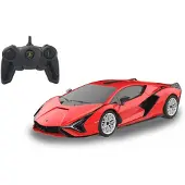 Jamara RC voertuig Auto - 403126 RC Auto Lamborghini Sian FKP - Rood - RC Model - 2,4GHz - tot 9 km/u - 1:24