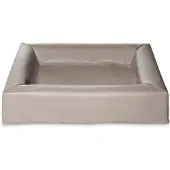 Bia Bed bed kunstleer hoes hondenmand taupe 85x70x15cm