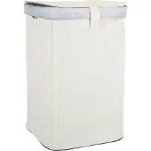 Spirella Wasmand 50L - Polyester Wasmand - Praktische Wassorteerder 34x34x52cm - Wit