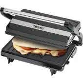 Bestron Contactgrill - APM123Z - 700W - Tosti apparaat - 14x22cm bakoppervlak - Zwart - 5 jaar garantie