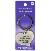 Paper Dreams Hart Sleutelhanger Voor De Liefste Man Zilver zilver Metaal