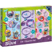 Totum Disney Stitch 3 in 1 knutselset XL - armbandjes, gips gieten, diamond painting magneten en sleutelhanger knutselen - creatief speelgoed cadeau tip knutselen jongens en meisjes vanaf 5 jaar