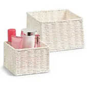 Zeller - Storage Basket, 2pcs set, white