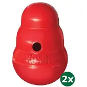 Kong wobbler rood 2x 15,5x11x11 cm
