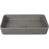 Guido Gusto Waskom Siro 60x28x12cm beton rechthoek grijs inclusief afvoerplug