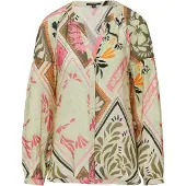 Comma Blouse crème / mintgroen / lichtroze / zwart