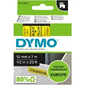 Dymo Tape 45018 (S0720580) Zwart op geel (12 mm)