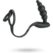 Vuxen Cock Ring met Vibrerende Prostaat Plug