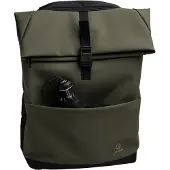 Exacompta Exactive Young laptoprugzak, 15,6″, 2 compartimenten, waterafstotend PU, gewatteerd, met trolleylus & flessenvak, RPET, kaki