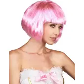 Vegaoo - Korte roze damespruik