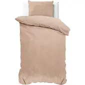 Sleeptime Dekbedovertrek Velvet Uni - Beige 140 x 200/220 cm