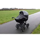 BabyDan Regenhoes Voor Kinderwagen - 100 cm - Zwart m. Reflex - - OneSize - Regenhoezen