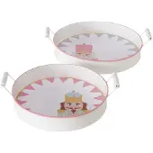 Boltze B. 2-delig dienblad Archie rond - 2024404