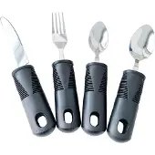 Sundo Ergonomische bestekset - 4 delig - Zwart