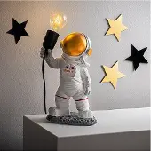 Opviq , Astronaut - 1, Bureaulamp, 100% polyester, meerkleurig, 32 x 15 x 32 cm