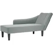 vidaXL Chaise longue met rechterarmleuning stof lichtgrijs