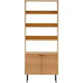 House Nordic Boekenkast Kyoto | mdf naturel 80x200x30 cm boekenkasten | NADUVI