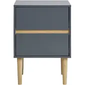 Ebuy24 Nachtkastje Bisley | mdf grijs 40x55x35 cm nachtkastjes | NADUVI