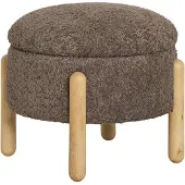 House Nordic Poef Medas | polyester bruin 45x36x45 cm poefs | NADUVI