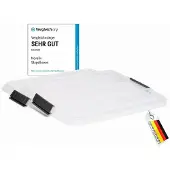 Novaliv 2x vervangingsdeksels 27 liter met clipsluiting 46,5x36,5 cm Transparant