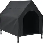 vidaXL Huis voor huisdieren Zwart 110 x 75 x 90 cm Staal