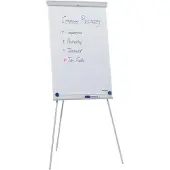 Franken Flipchart X-tra!Line Standard, in hoogte verstelbaar, houder met snelsluiting, opbergbakje, magnetisch bord met B 680 x H 1050 mm, lichtgrijs