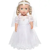 Heless Poppenkleding Trouwjurk Meisjes 35-45 Cm Wit 3-delig