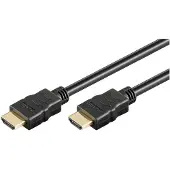 Goobay HDMI Aansluitkabel 2.00 m 38517 High Speed HDMI met ethernet, Vergulde steekcontacten Zwart [1x HDMI-stekker - 1x HDMI-stekker]