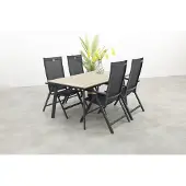 Van der Garde Tuinmeubelen Hartman Napoli/Vigo 160x90 cm. verstelbare tuinset 5-delig