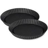 Zenker Set van 2 omgekeerde taartvormen 30 cm Black Metallic