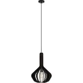 Eglo Zwart Houten Hanglamp Velasco Ø 38cm
