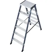 Krause "SEPRO D" getrapte dubbele geleider, geanodiseerd, 2x6 treden