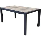 AVH-Collectie Anvaya dining tuintafel 154-214x90 xH74 cm uitschuifbaar aluminium antraciet