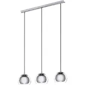 Eglo Rocamar - Hanglamp - E27 - 3 Lichts - Lengte 78 cm - glas - Grijs/Zilver
