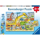 Ravensburger Hard aan het werk- Twee puzzels van 24 stukjes - kinderpuzzel