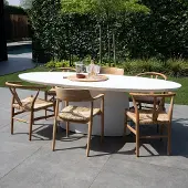 Giga Meubel Tuintafel Myrna Ovaal Wit 240cm