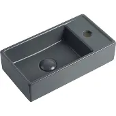 Guido Gusto Fontein Ora 41x22x10cm mat antraciet inclusief afvoerplug rechts