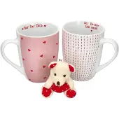MamboCat 3 stuks Boltze Illum Nina koffiemok roze met sleutelhanger - 2013639