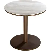 Yoi Bijzettafel Millor Bronze Travertin Ø50 x 50 cm