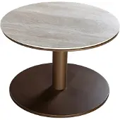 Yoi Bijzettafel Millor Bronze Travertin Ø60 x 45 cm