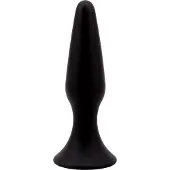 CHISA Zwarte Siliconen Butt Plug Medium