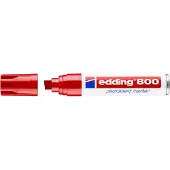 Edding 800 Permanentmarker 100% Gerecycled Extra breed Beitelpunt 4 - 12 mm Rood Navulbaar Waterbestendig