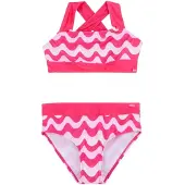 Regatta Meisjes Dakaria III Golvend Gestreept Bikini Set (Pop)