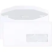 Clairefontaine Clairalfa witte enveloppen 114x229mm met venster rechts 35x100mm machinegeschikt 500 stuks