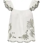 JDY Top 'JDYPalma' groen / wit