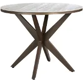Yoi Tuintafel Calma High Dining Rond Bronze Travertin Ø120