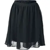 Forplay Minirok - Swingende chiffon rok - S tot XL - voor Vrouwen - zwart - Maat S