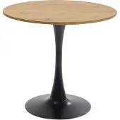 Kare design Schickeria Ronde Bistrotafel 80 Cm - Eiken/Zwart
